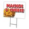 Signmission Nachos & Cheese Yard Sign & Stake outdoor plastic coroplast window, C-1216 Nachos & Cheese C-1216 Nachos & Cheese - alternate 1